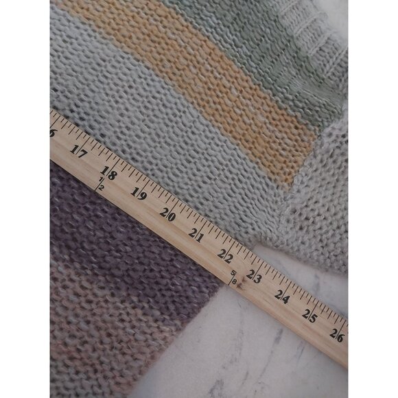 Grace & Emma Cotton Blend Striped Knit Sweater Shirt Sz L - Picture 7 of 8